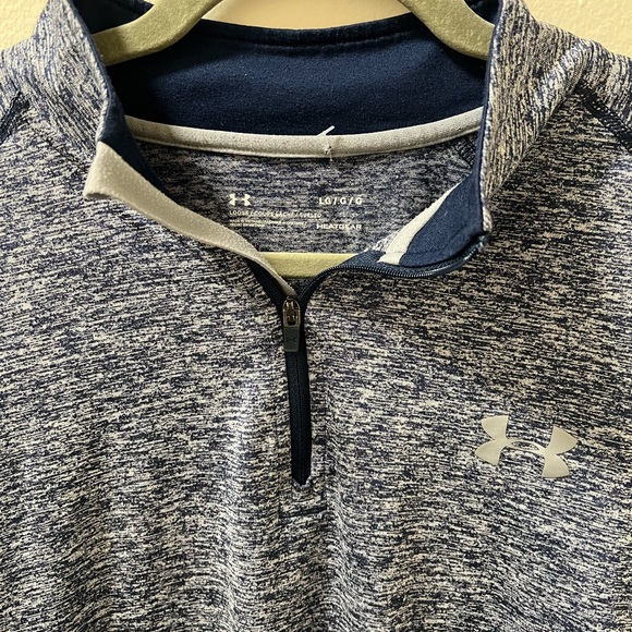 Under Armour Navy and White Knit Pullover - Picture 3 of 4